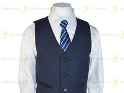 Formal Kids Wear - Boys Premium 4-Piece Blazer Suit Set – Light Grey, Navy, or New-Blue with Assorted Tie (Ages 3M-16Y)