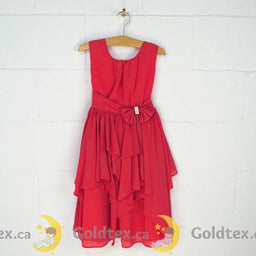 Formal Kids Wear - Charming Flower Girl Party Dress – Tea-Length with Multi-Layer Skirt & Sleeveless Top - (Ages 2-16)