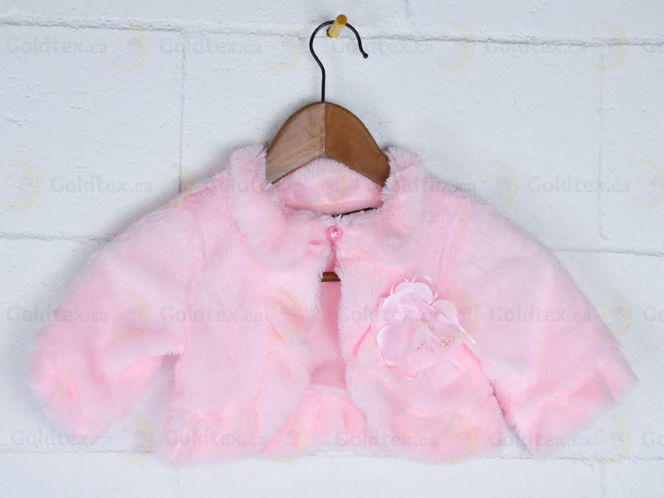 Formal Kids Wear - Children's Faux Fur Bolero - Perfect for Flower Girl, Baptism, Communion & Special Events - (Ages 6m-16 years)
