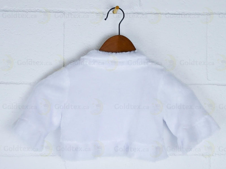 Formal Kids Wear - Children's Faux Fur Bolero - Perfect for Flower Girl, Baptism, Communion & Special Events - (Ages 6m-16 years)