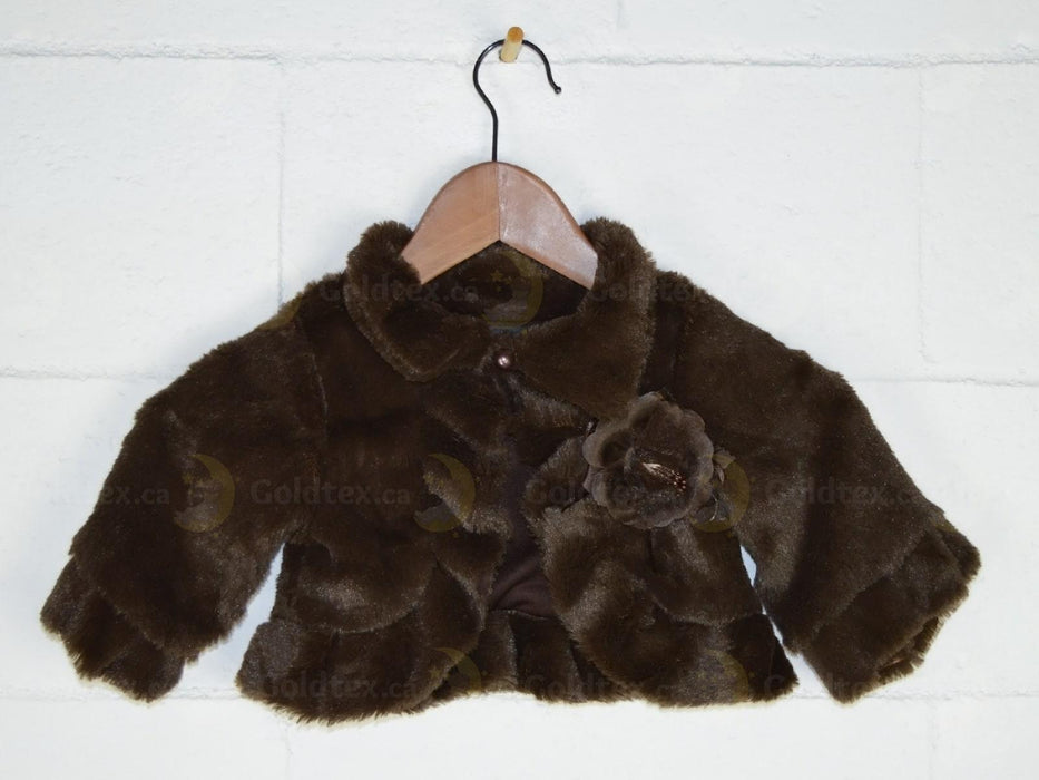 Formal Kids Wear - Children's Faux Fur Bolero - Perfect for Flower Girl, Baptism, Communion & Special Events - (Ages 6m-16 years)