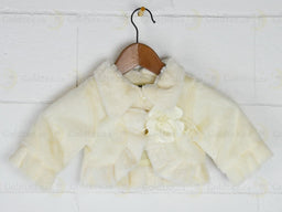 Formal Kids Wear - Children's Faux Fur Bolero - Perfect for Flower Girl, Baptism, Communion & Special Events - (Ages 6m-16 years)