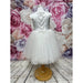 Formal Kids Wear - Elegant Flower Girl Dress - Children White Dress (Toddler, Kids, Youth Sizes 2-16)
