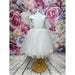 Formal Kids Wear - Elegant Flower Girl Dress - Children White Dress (Toddler, Kids, Youth Sizes 2-16)