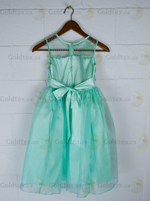 Formal Kids Wear - Elegant Flower Girl Dress with Bow - Children White Dress - (Ages 2-12)