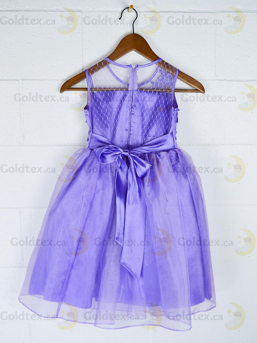 Formal Kids Wear - Elegant Flower Girl Dress with Bow - Children White Dress - (Ages 2-12)