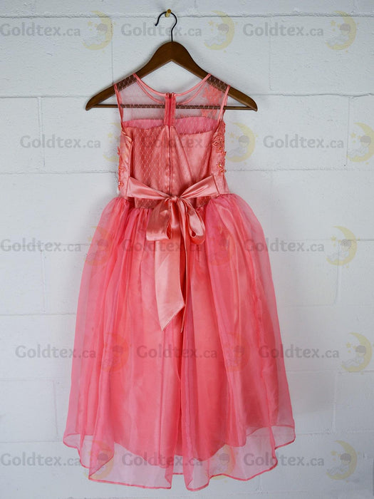 Formal Kids Wear - Elegant Flower Girl Dress with Bow - Children White Dress - (Ages 2-12)