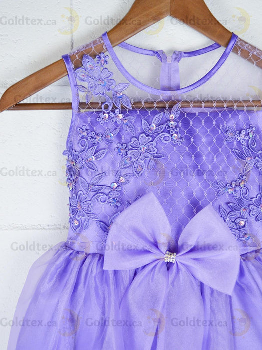 Formal Kids Wear - Elegant Flower Girl Dress with Bow - Children White Dress - (Ages 2-12)