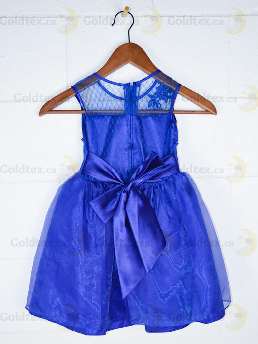 Formal Kids Wear - Elegant Flower Girl Dress with Bow - Children White Dress - (Ages 2-12)