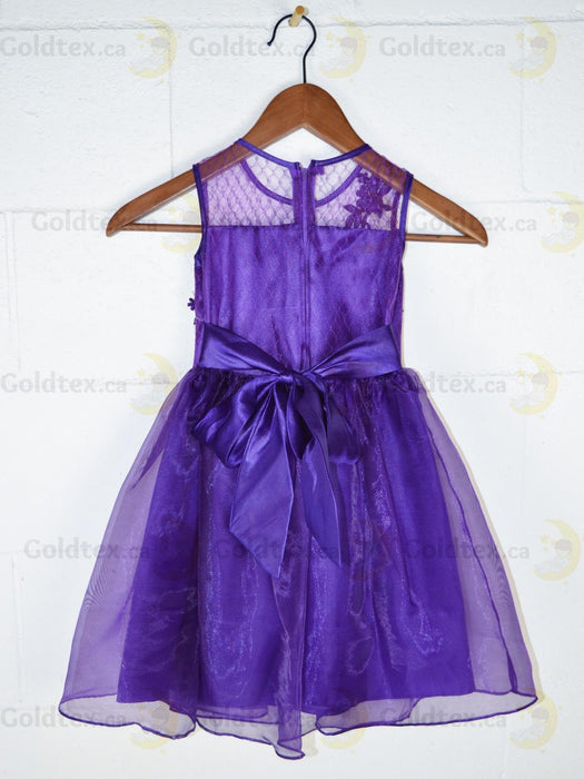 Formal Kids Wear - Elegant Flower Girl Dress with Bow - Children White Dress - (Ages 2-12)