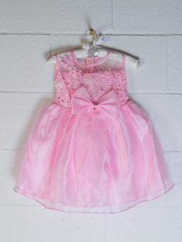 Formal Kids Wear - Elegant Flower Girl Dress with Bow - Children White Dress - (Ages 2-12)