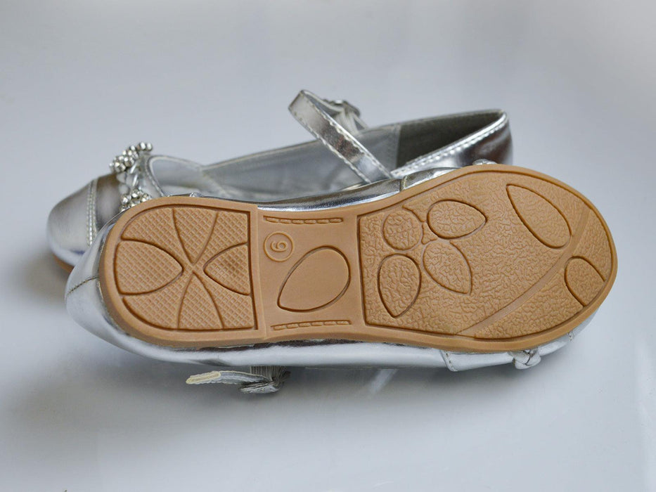 Formal Kids Wear - Elegant Mary Jane Girls Dress Shoes in Black, Ivory, Silver, and White - Baby, Toddler & Kids Sizes