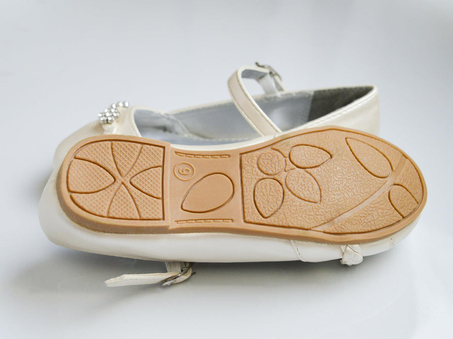 Formal Kids Wear - Elegant Mary Jane Girls Dress Shoes in Black, Ivory, Silver, and White - Baby, Toddler & Kids Sizes