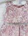 Formal Kids Wear - Formal Kids Wear Elegant Girls Brocade Dress with Floral Pattern & Rhinestone Belt - Baby to Youth Sizes
