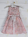 Formal Kids Wear - Formal Kids Wear Elegant Girls Brocade Dress with Floral Pattern & Rhinestone Belt - Baby to Youth Sizes