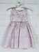 Formal Kids Wear - Formal Kids Wear Elegant Girls Brocade Dress with Floral Pattern & Rhinestone Belt - Baby to Youth Sizes