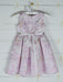 Formal Kids Wear - Formal Kids Wear Elegant Girls Brocade Dress with Floral Pattern & Rhinestone Belt - Baby to Youth Sizes