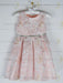 Formal Kids Wear - Formal Kids Wear Elegant Girls Brocade Dress with Floral Pattern & Rhinestone Belt - Baby to Youth Sizes