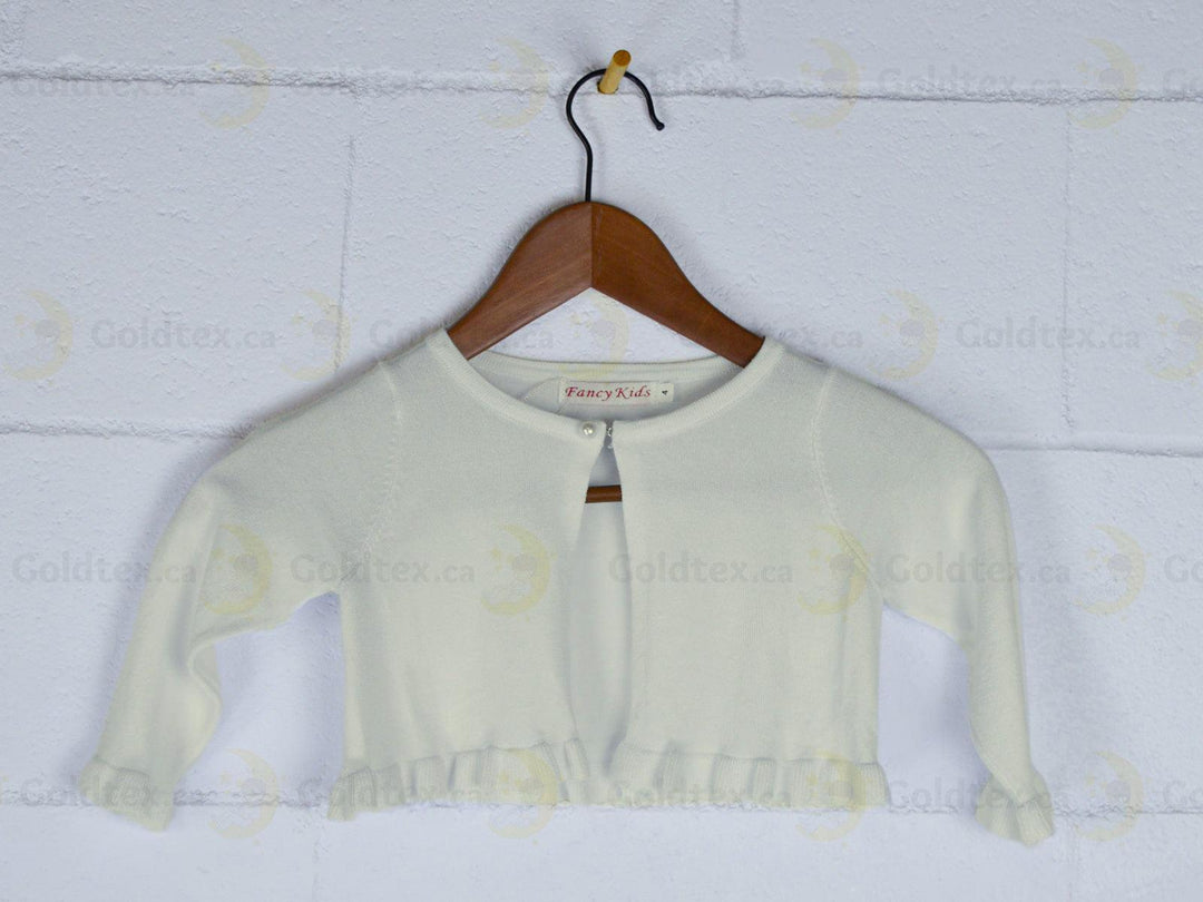 Formal Kids Wear - Formal Kids Wear Knit Ruffled Childrens Bolero - Baby, Toddler & Youth Sizes