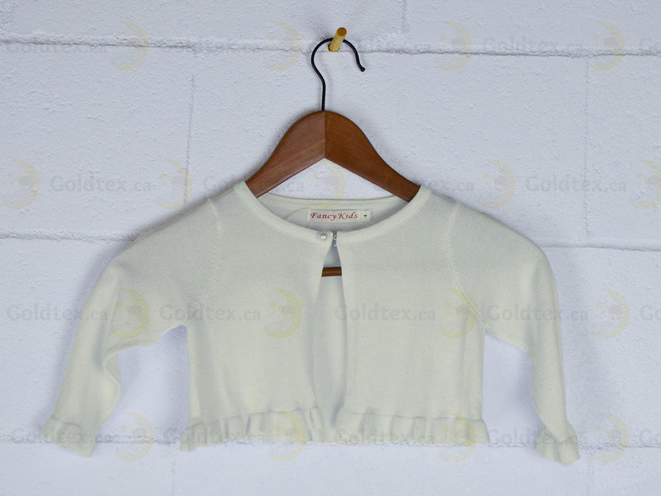 Formal Kids Wear - Formal Kids Wear Knit Ruffled Childrens Bolero - Baby, Toddler & Youth Sizes
