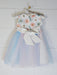Formal Kids Wear - Formal Kids Wear Stylish Girls Blue and Pink Tulle Dress with Floral Appliqué – Toddler & Youth Sizes