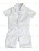 Formal Kids Wear - Stylish Boys Baptism Suit Set with Suspenders, Bow Tie & Vest – Choose Blue, Brown, White, or Polka Dot (3m to 30m)