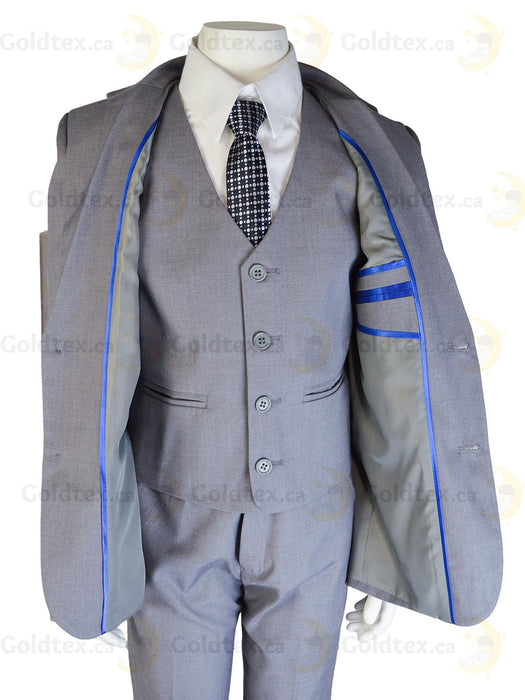 Formal Kids Wear - Stylish Boys' Light Grey Suit - (Sizes 3m to 22yrs)