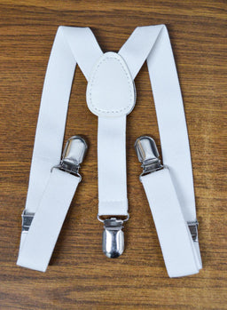 formal - Stylish Children Suspenders – Classic Black, White, Grey, and Navy – Adjustable Fit