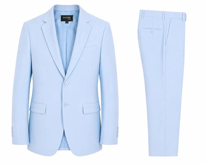 Fouger Usa® Boys 3 Piece Suit Set Sizes 1-20 – Classic Formal Suit