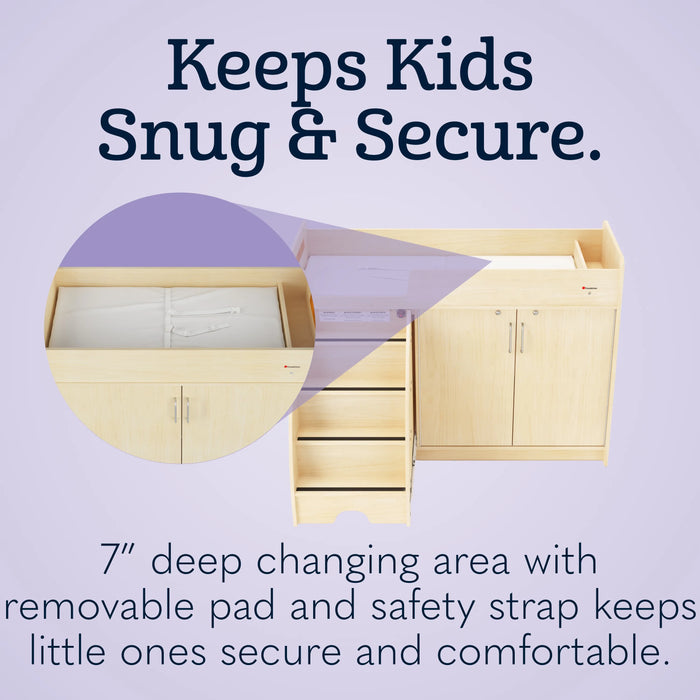 Foundations SafeStep® Commercial Changing Table with Stairs – Daycare-Grade Safety & Accessibility