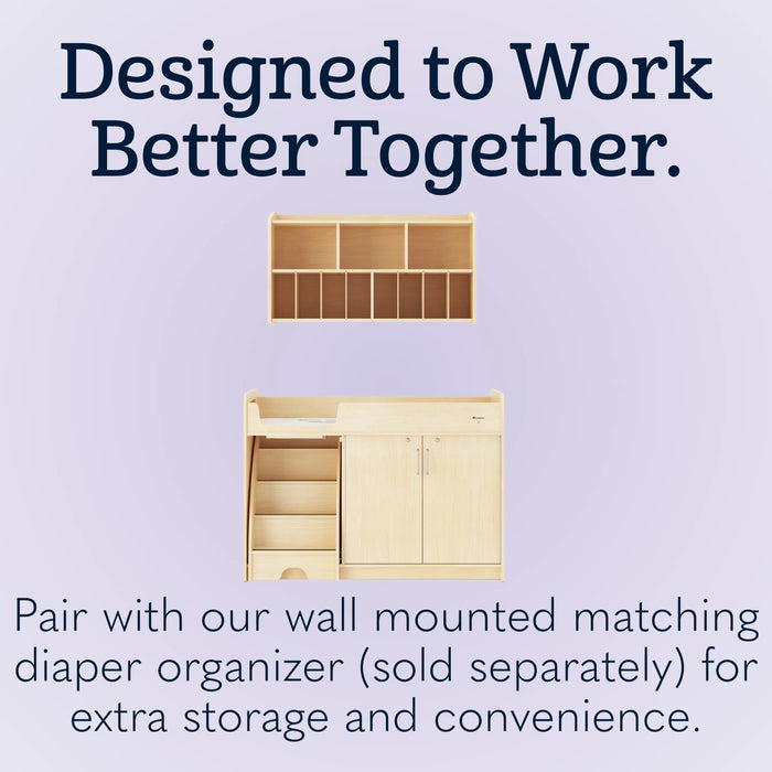 Foundations SafeStep® Commercial Changing Table with Stairs – Daycare-Grade Safety & Accessibility