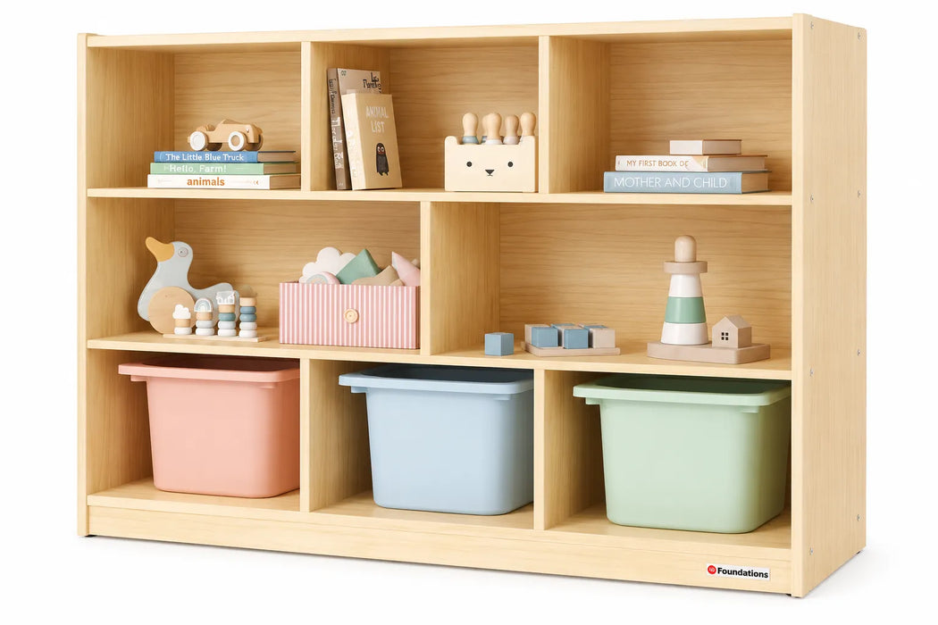 Foundations®  Meuble de rangement mobile à 8 compartiments pour garderies et salles de classe