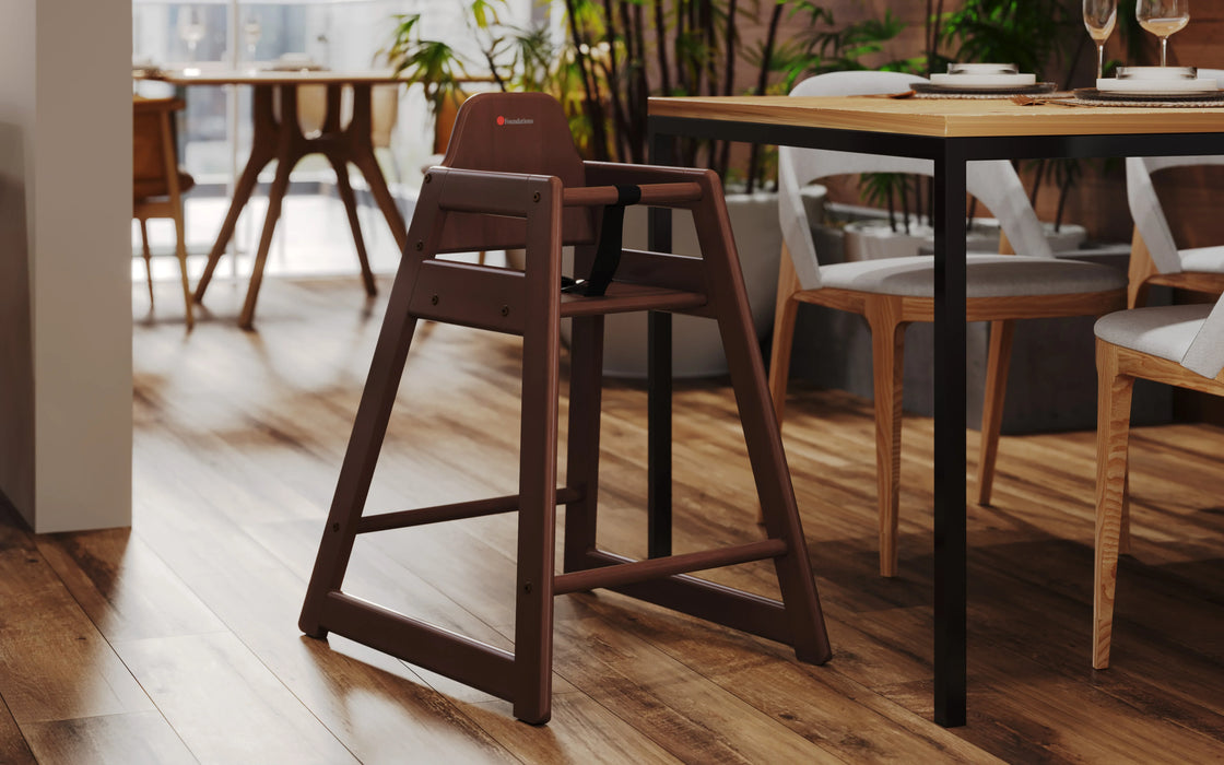 Foundations® - Foundations NeatSeat™ Hardwood Food-Service Wood High Chairs