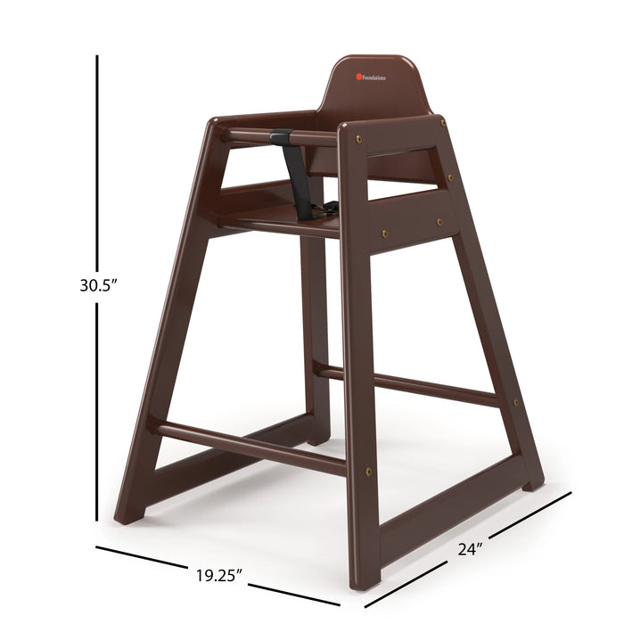 Foundations® - Foundations NeatSeat™ Hardwood Food-Service Wood High Chairs
