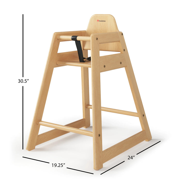 Foundations® - Foundations NeatSeat™ Hardwood Food-Service Wood High Chairs