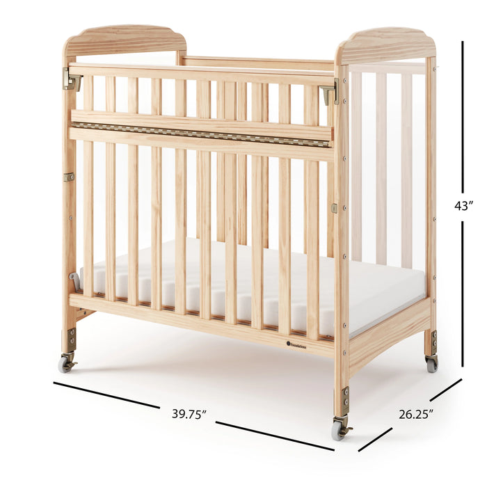 Foundations® - Foundations Next Gen Compact Serenity® SafeReach® Baby Crib with adjustable Mattress Board - Clearview