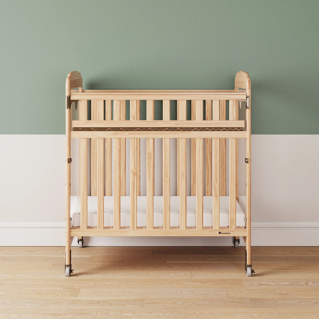 Foundations® - Foundations Next Gen Compact Serenity® SafeReach® Baby Crib with adjustable Mattress Board - Clearview
