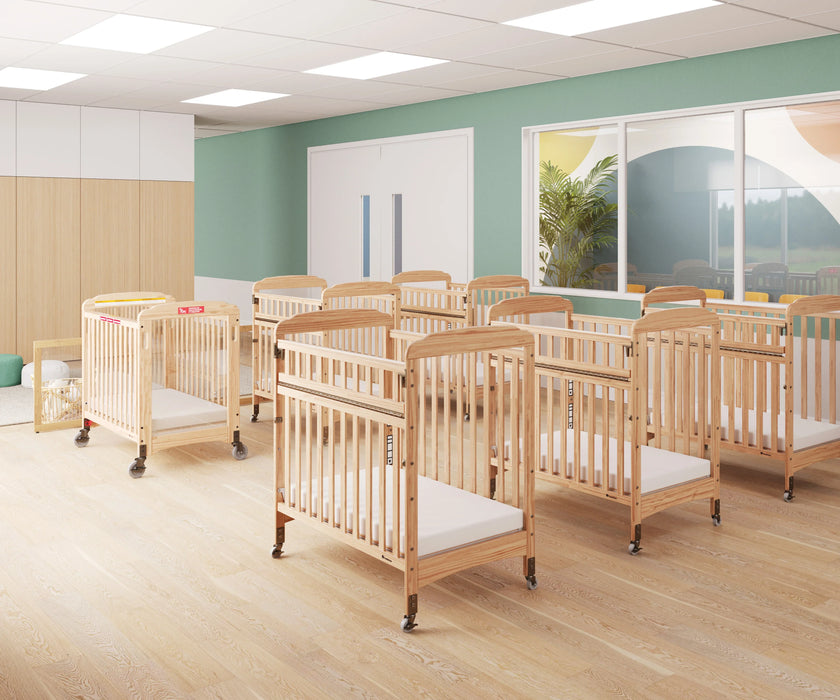 Foundations® - Foundations Next Gen Compact Serenity® SafeReach® Baby Crib with adjustable Mattress Board - Clearview