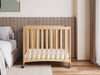Foundations® - Foundations Travel Sleeper® Compact HideAway™ EasyRoll™ Solid Wood Folding Crib, Slatted with Oversized Casters (Including Foam Mattress)
