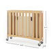 Foundations® - Foundations Travel Sleeper® Compact HideAway™ EasyRoll™ Solid Wood Folding Crib, Slatted with Oversized Casters (Including Foam Mattress)