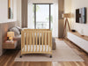 Foundations® - Foundations Travel Sleeper® Compact HideAway™ EasyRoll™ Solid Wood Folding Crib, Slatted with Oversized Casters (Including Foam Mattress)