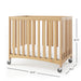 Foundations® - Foundations Travel Sleeper® Compact HideAway™ EasyRoll™ Solid Wood Folding Crib, Slatted with Oversized Casters (Including Foam Mattress)