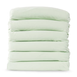 Foundations® - SafeFit™ Elastic Fitted Safety Sheet - Full-Size Cribs - 6 Pack