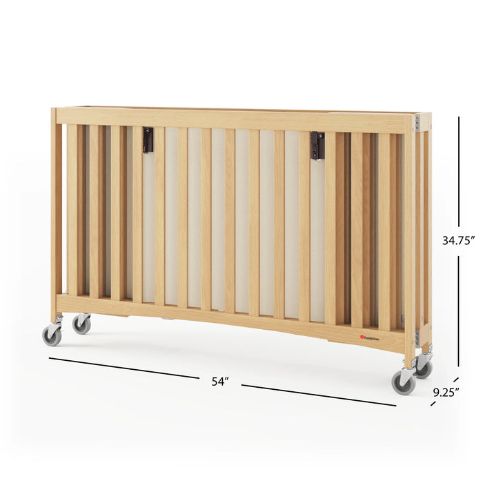 Foundations® - Travel Sleeper® Full-Size Folding Crib with Oversized Casters (Including Foam Mattress)