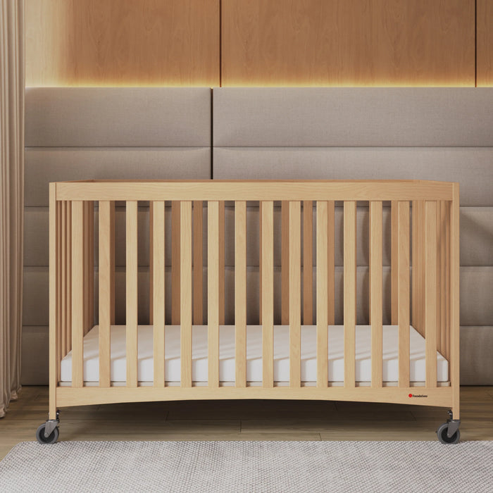 Foundations® - Travel Sleeper® Full-Size Folding Crib with Oversized Casters (Including Foam Mattress)