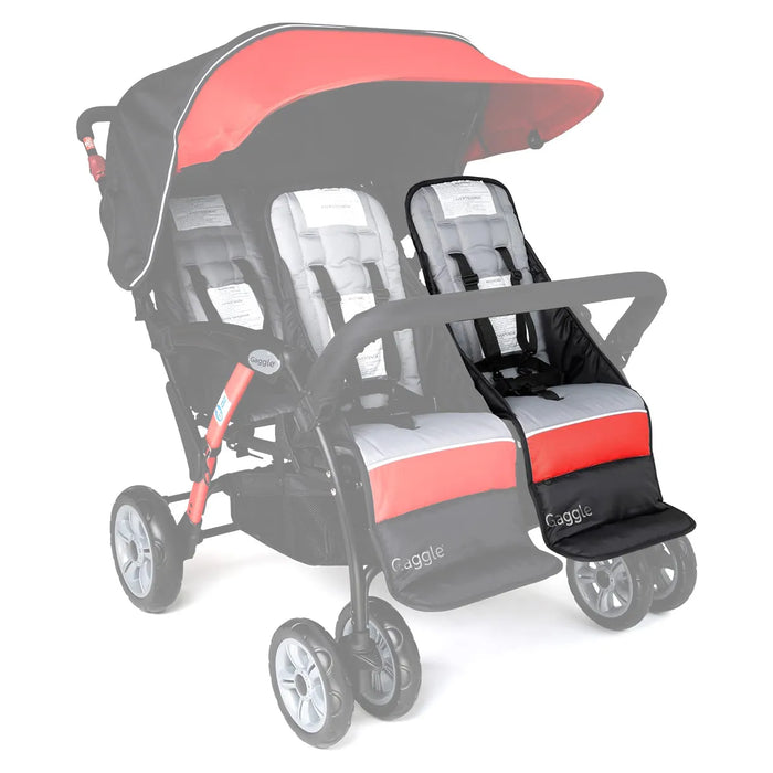 Replacement FRONT|RIGHT Seat for Foundations Gaggle Compass Quad Stroller   (Includes Harness & Buckle)