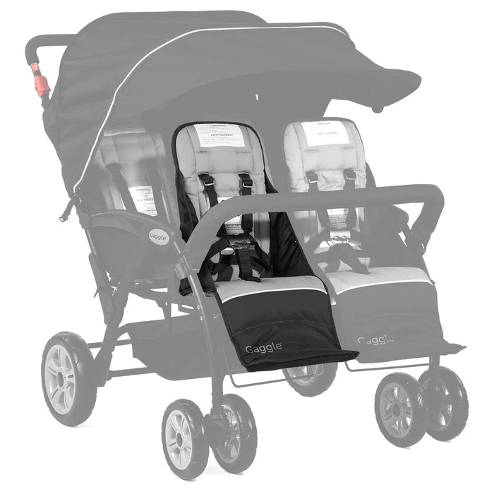 Replacement FRONT|LEFT Seat for Foundations Gaggle Compass Quad Stroller  (Includes Harness & Buckle)