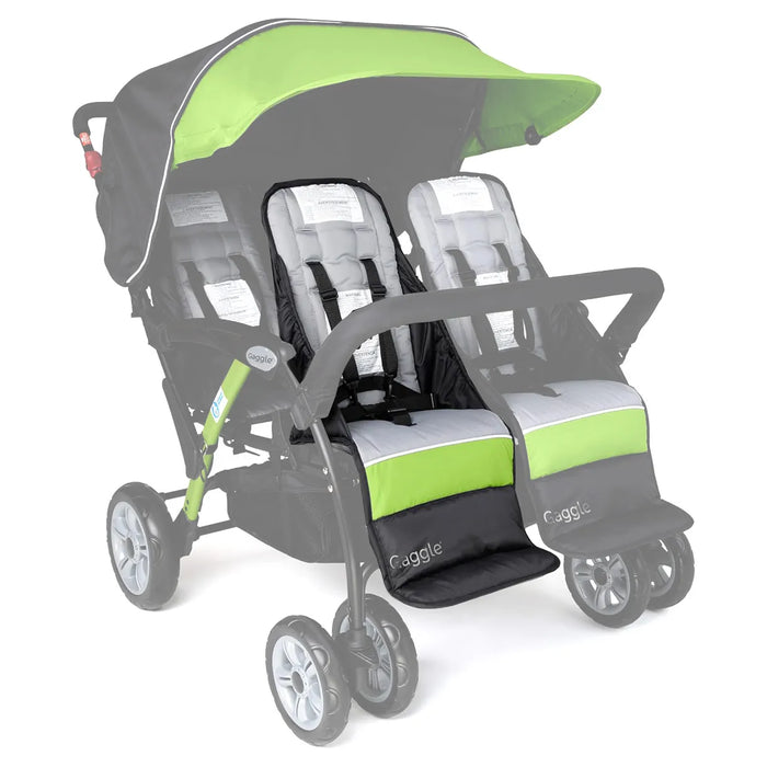 Replacement FRONT|LEFT Seat for Foundations Gaggle Compass Quad Stroller  (Includes Harness & Buckle)