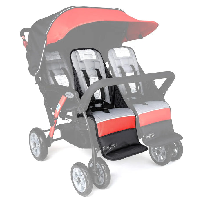 Replacement FRONT|LEFT Seat for Foundations Gaggle Compass Quad Stroller  (Includes Harness & Buckle)