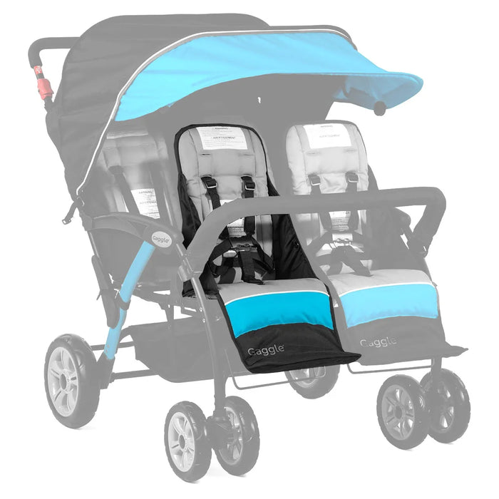 Replacement FRONT|LEFT Seat for Foundations Gaggle Compass Quad Stroller  (Includes Harness & Buckle)